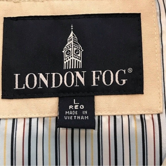 London Fog Single Breasted Raincoat Pea Coat Car Coat - Picture 4 of 11